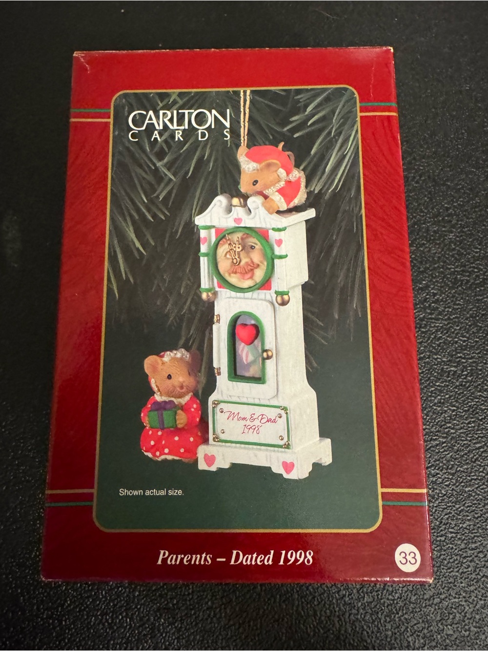 Carlton Cards Christmas Ornament “Parents 1998”